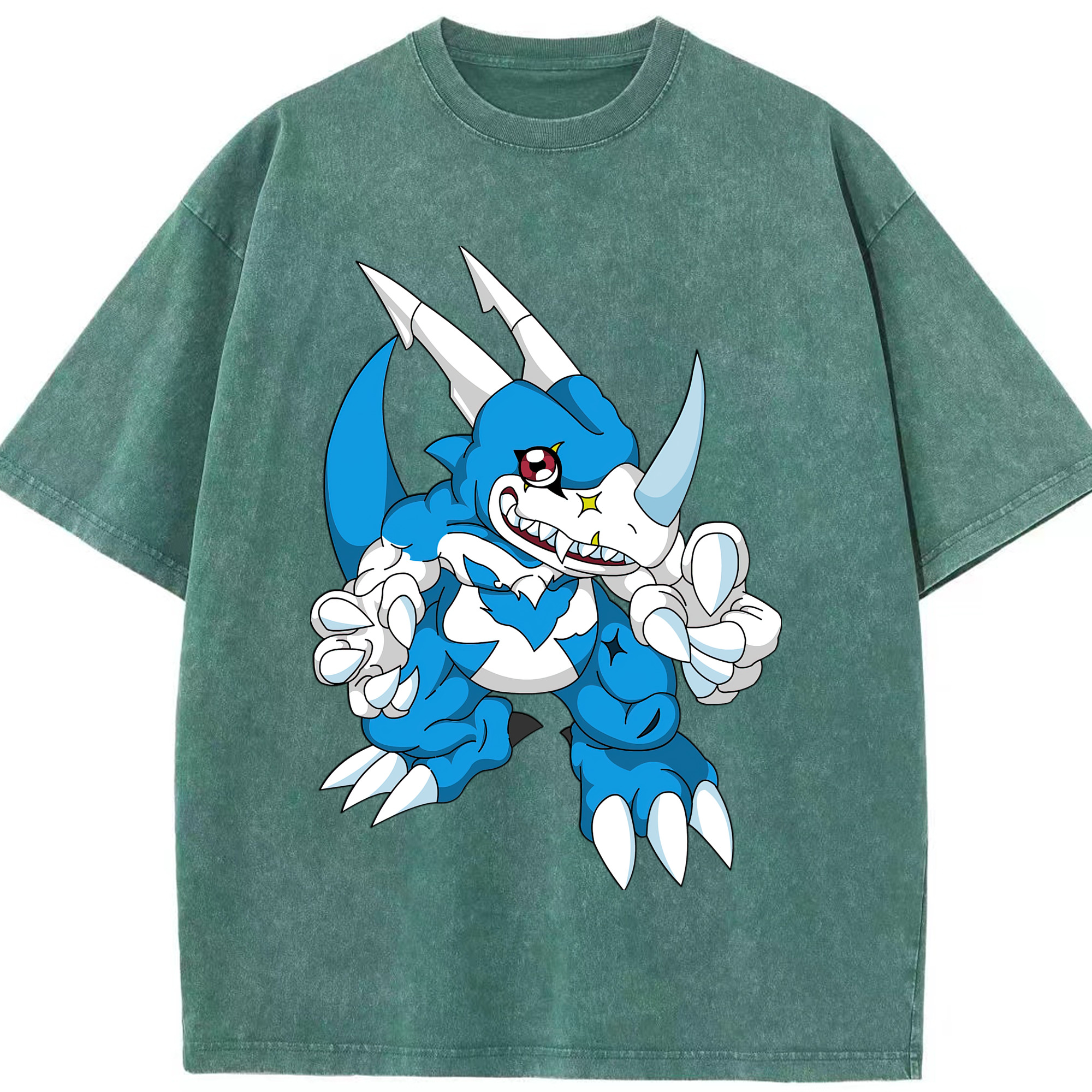 （画像用） Digimon デジタルモンスター/デジモン 綿100% ヴィンテージ風 半袖Tシャツ（フロントプリント）